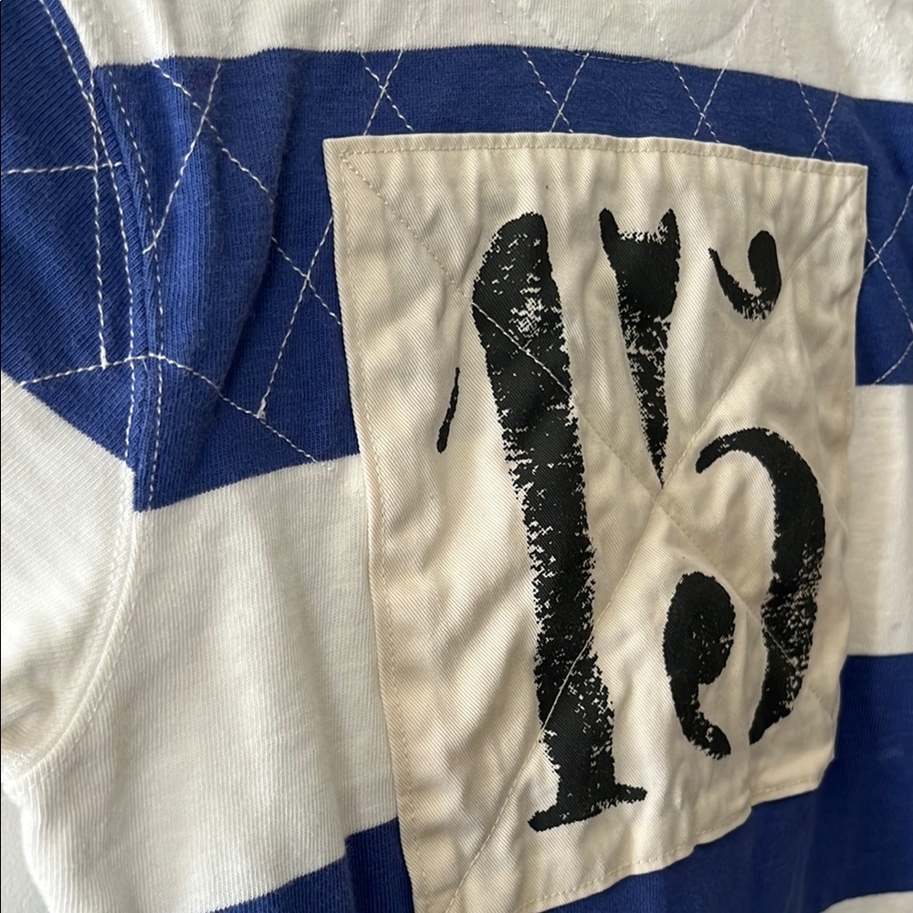 Ralph Lauren Rugby Blue & White Striped Polo Shirt small - Picture 8 of 9